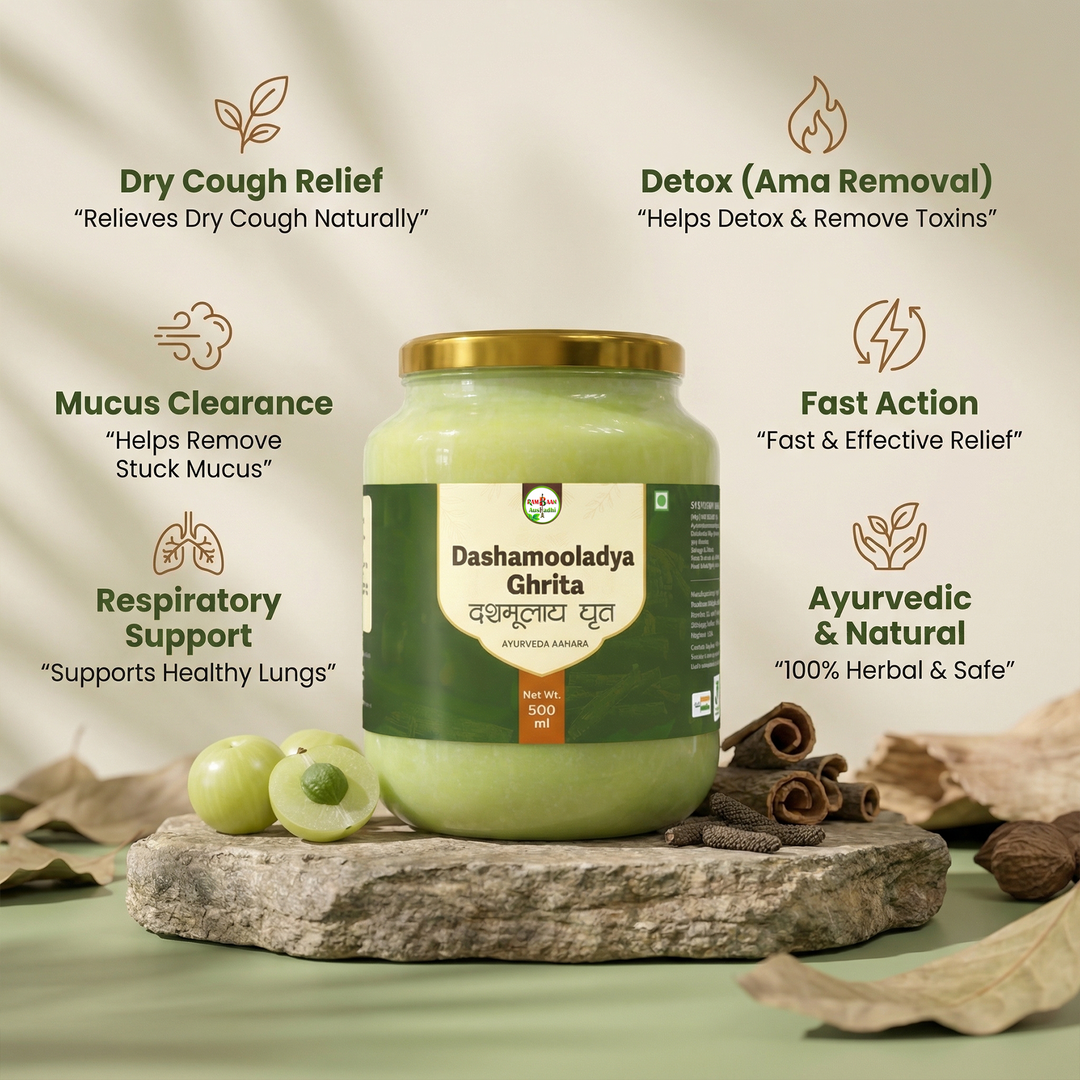 दशमूलाध्य घृत — Dashmuladhy Ghrit 500ml — Classical Ten-Root Medicated Ghee | Vata & Postpartum Wellness