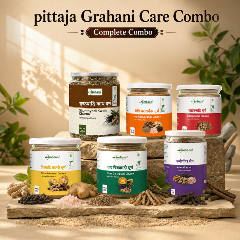 पित्तज पाचन कॉम्बो — Pittaj Digestive Wellness Combo — 7-Product Pitta Digestive Kit