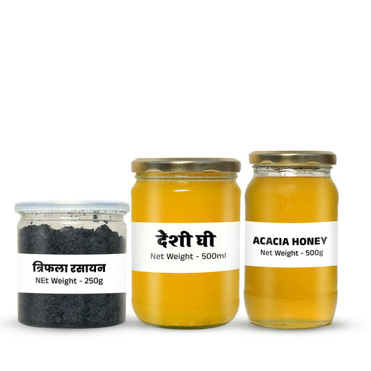 Combo Pack 2 - Triphala Rasayana Ghee and Honey