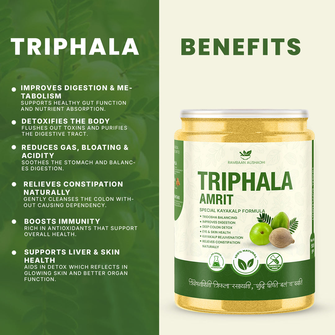 Triphala Powder (Ratio 1:2:4)